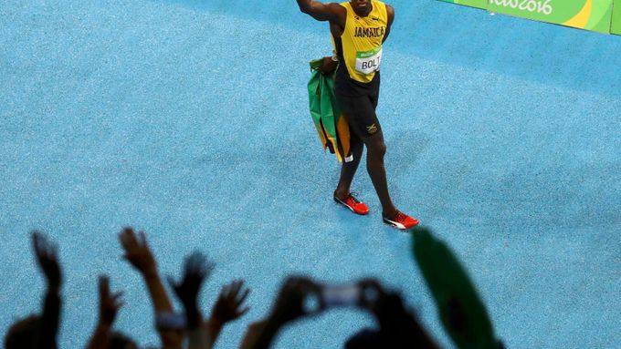 Usain Bolt po finále dvoustovky
