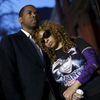 Prince fans Michael Scotland and Eudora Tucker stand at a street party hosted by director Spike Lee called &quot;PRINCE We Love You Shockadelica Joint&quot; to celebrate the life and music of deceased