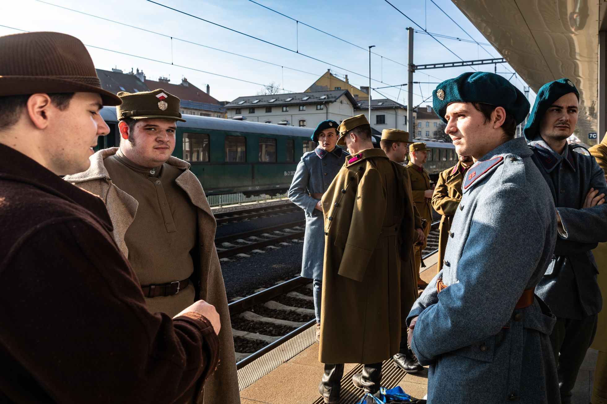 Vlak nazvaný Konečně doma, kterým si Československá obec legionářská připomněla 105. výročí návratu legionářů z Ruska (7. 11. 2025)