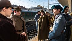 Vlak nazvaný Konečně doma, kterým si Československá obec legionářská připomněla 105. výročí návratu legionářů z Ruska (7. 11. 2025)