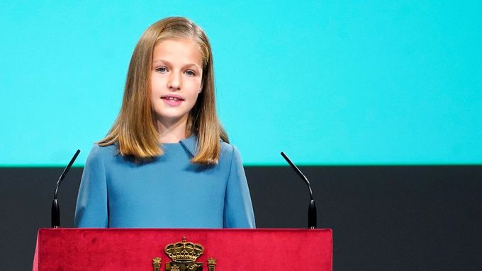 Španělská princezna Leonor na své 13. narozeniny poprvé promluvila na veřejnosti.