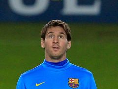 Lionel Messi na tréninku v Edenu.