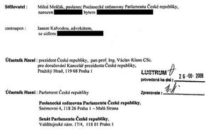 Ústavní stížnost Miloše Melčáka