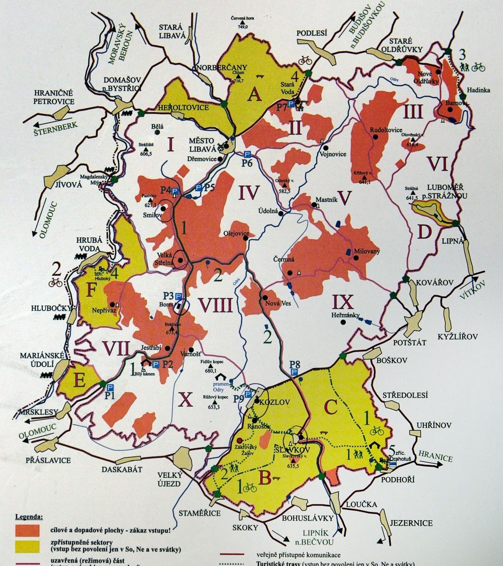 libavá - vojenský újezd