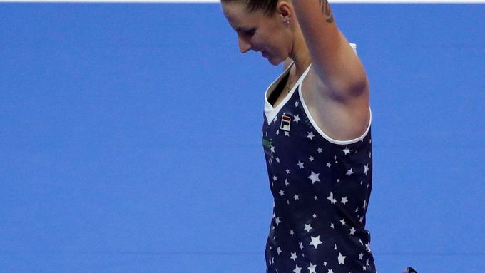 Karolína Plíšková ve finále turnaje v Tokiu.