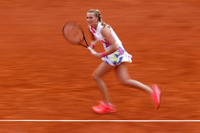 Tennis - French Open - Roland Garros, Paris, France - October 8, 2020 Czech Republic's Petra Kvitova during her semi final match against Sofia Kenin of the U.S. REUTERS/C