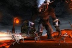 Dvojice screenshotů z PSP verze Dantes Inferno