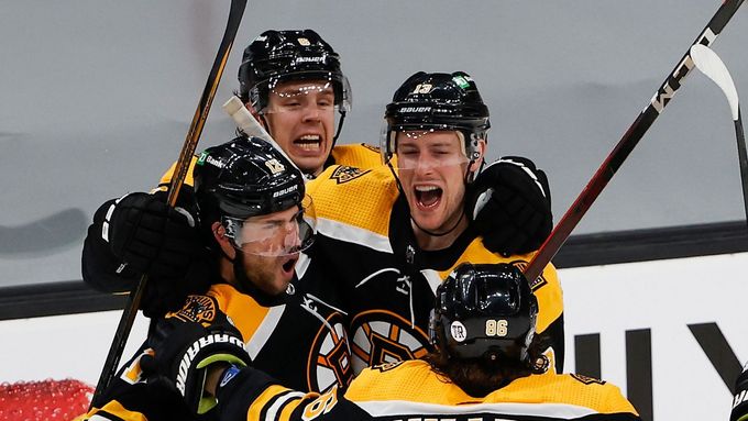 Boston Bruins se raduje z výhry