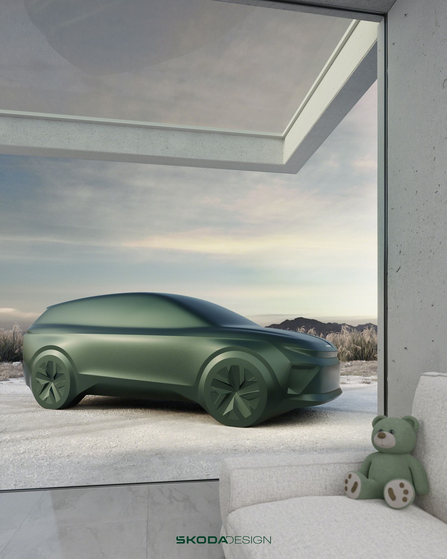 Škoda Auto - sochy chystaných elektromobilů