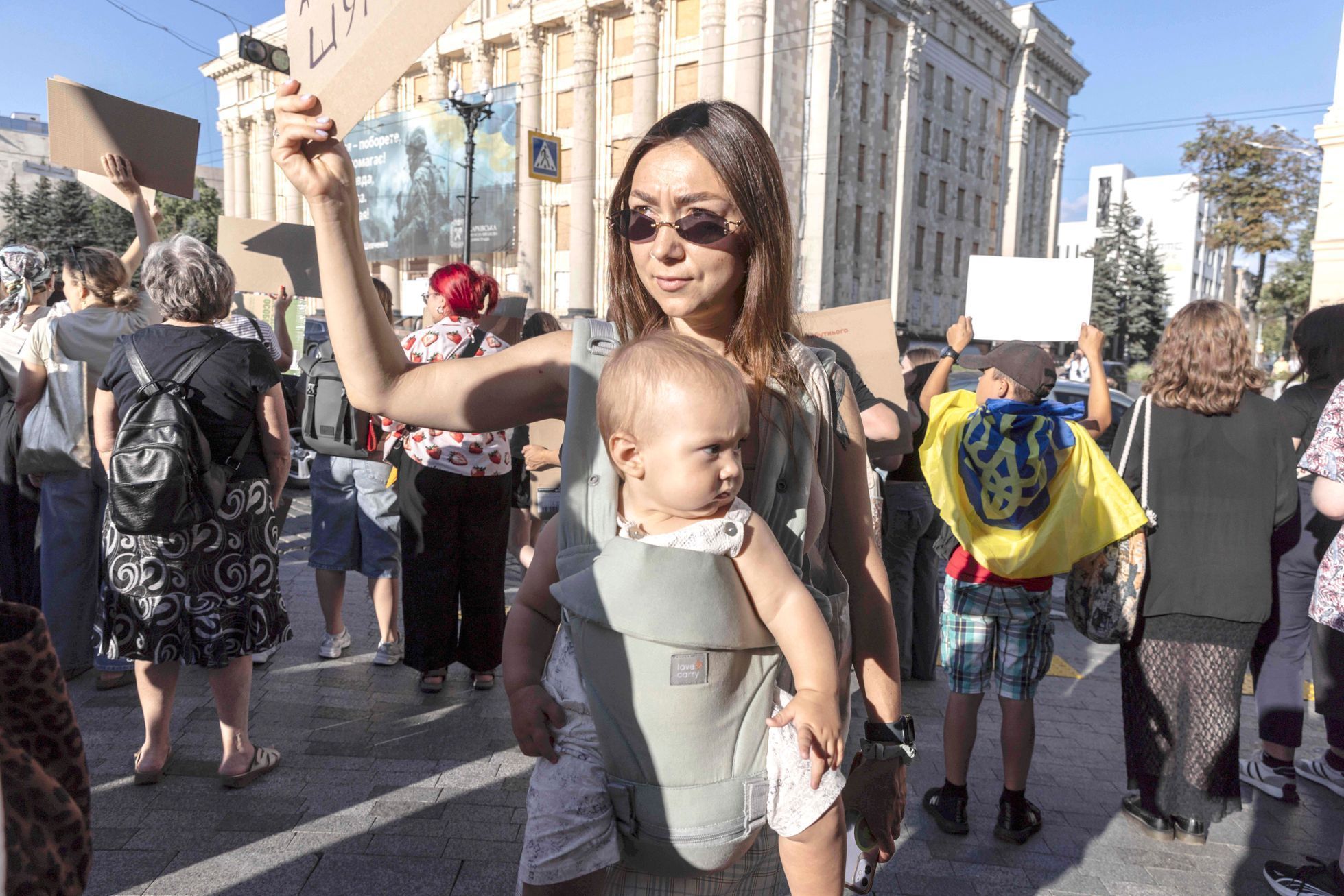 Ukrajina, protest, zákon, Zelenský