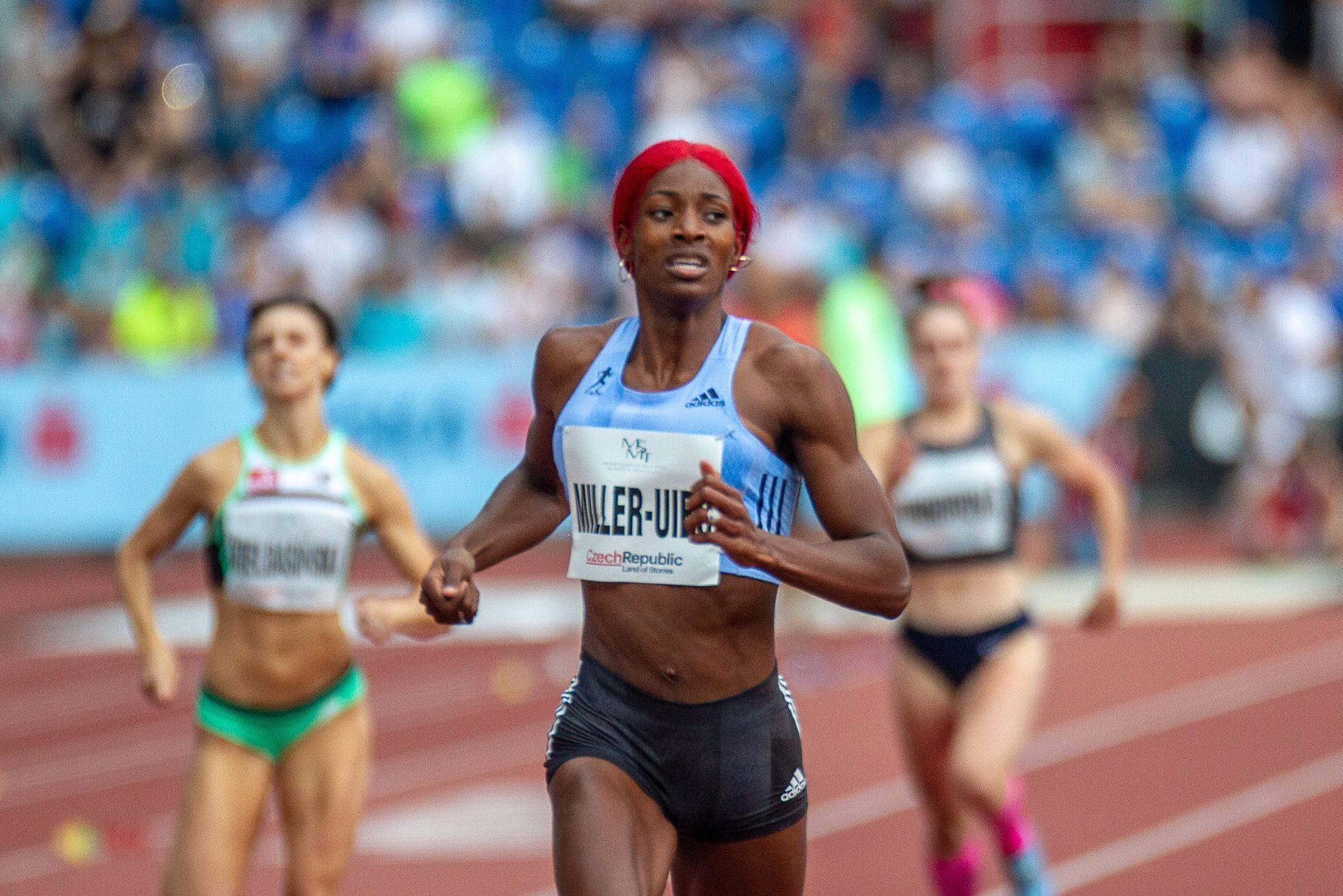 Zlatá tretra 2019: Shaunae Millerová-Uibová, běh na 300 metrů