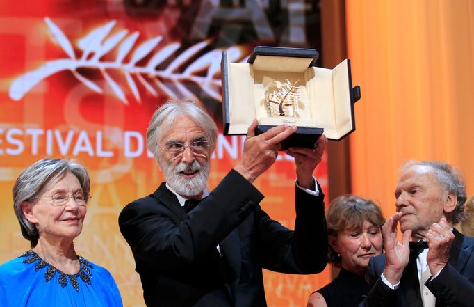 Michael Haneke s herci Emmanuelle Riva a Jean-Louisem Trintignantem