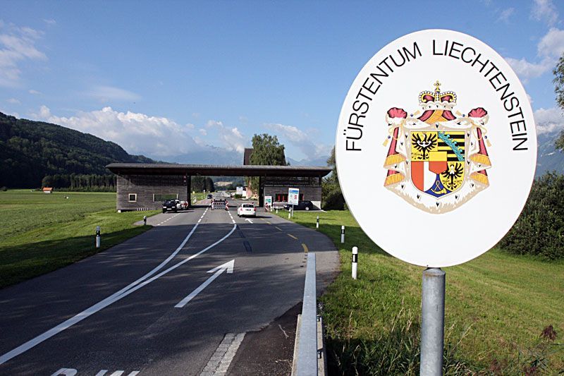 Lichtenštejnsko, hranice s Rakouskem