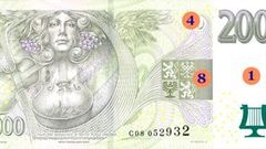Nová dvoutisícová bankovka, rub, odlišnosti