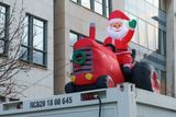 Santa Klaus se k nám hrne na traktoru. (Ovocný trh, 10. prosince 2019)
