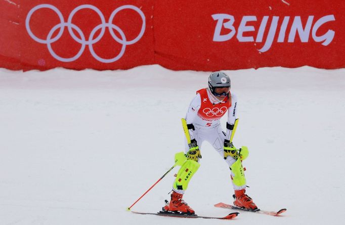 Ester Ledecká v cíli kombinačního slalomu na ZOH 2022 v Pekingu