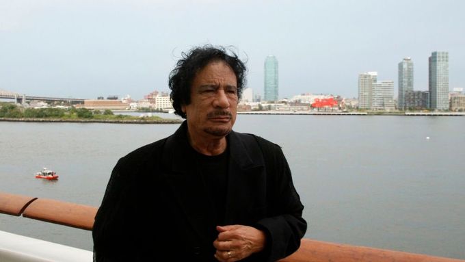 Libyjský vůdce Muammar Kaddáfí v New Yorku
