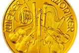 Zlatá investiční mince Vídeňský Filharmonik - rub.