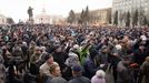 Demonstrace v Kemerovu kvůli vyšetřování požáru.