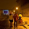 Greenpeace si posvítili na Pražský hrad