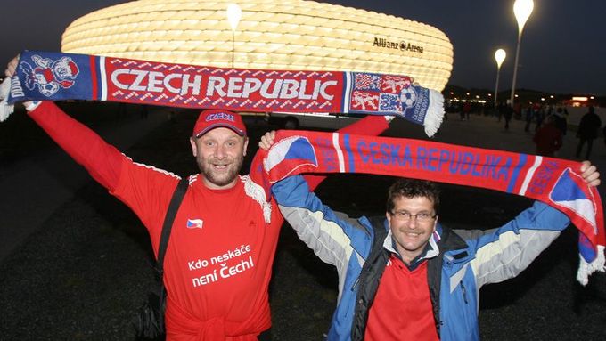 Čeští fanoušci v Mnichově - ilustrační fotografie