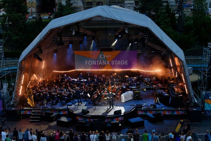 Snímek z koncertu Michaela Kocába na festivalu Metronome.