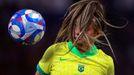 Paris 2024 Olympics - Football - Women's Semi-final - Brazil vs Spain - Marseille Stadium, Marseille, France - August 06, 2024. Priscila of Brazil in action. REUTERS/Luis