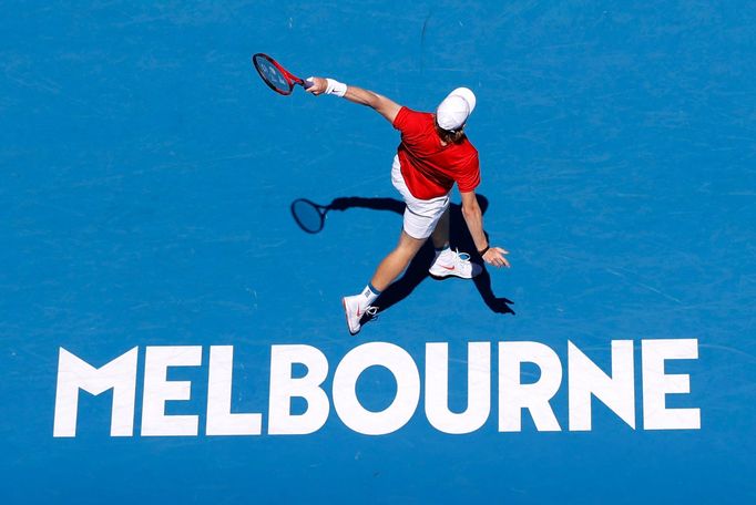 Denis Shapovalov na turnaji v Melbourne 2021