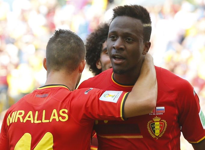 Mirallas a Origi slaví gól na MS ve fotbale 2014