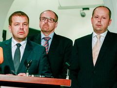 Ivan Fuksa, Marek Šnajdr a Petr Tluchoř na podzim 2012.