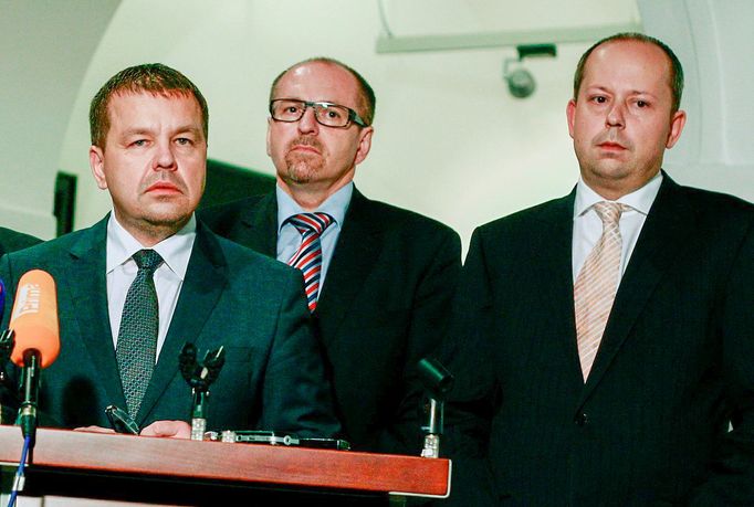 Petr Tluchoř, Ivan Fuksa a Marek Šnajdr na archivním snímku z roku 2012.