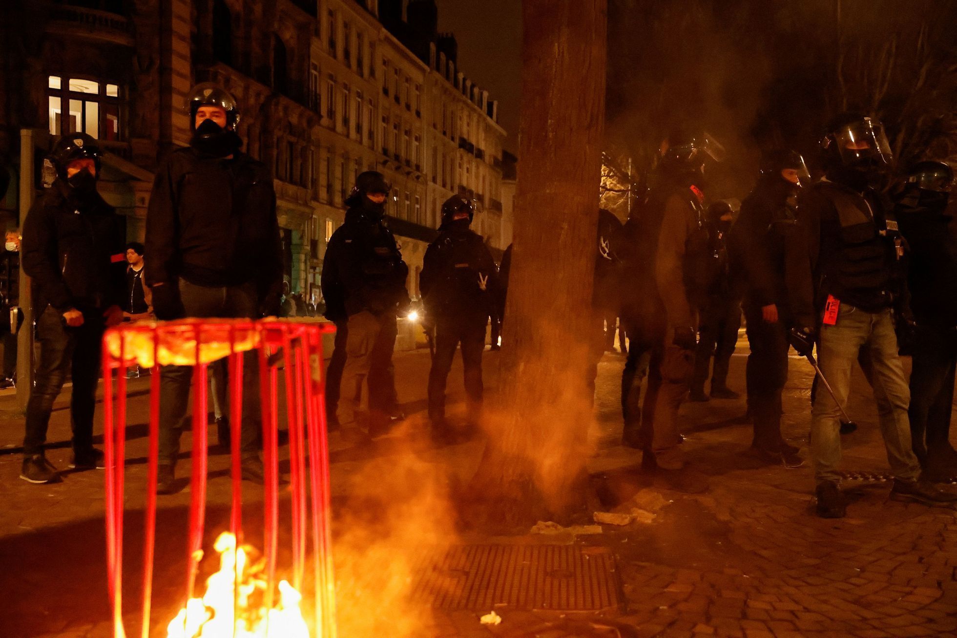 Protest proti vládě, Francie, Lille.