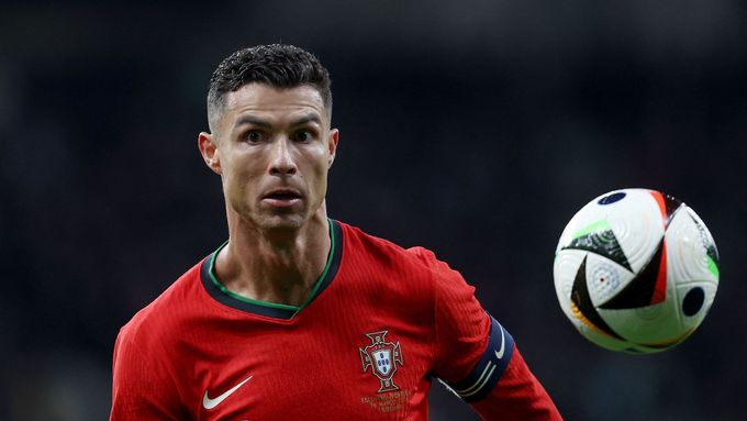Cristiano Ronaldo v přípravném zápase Portugalska proti Slovinsku