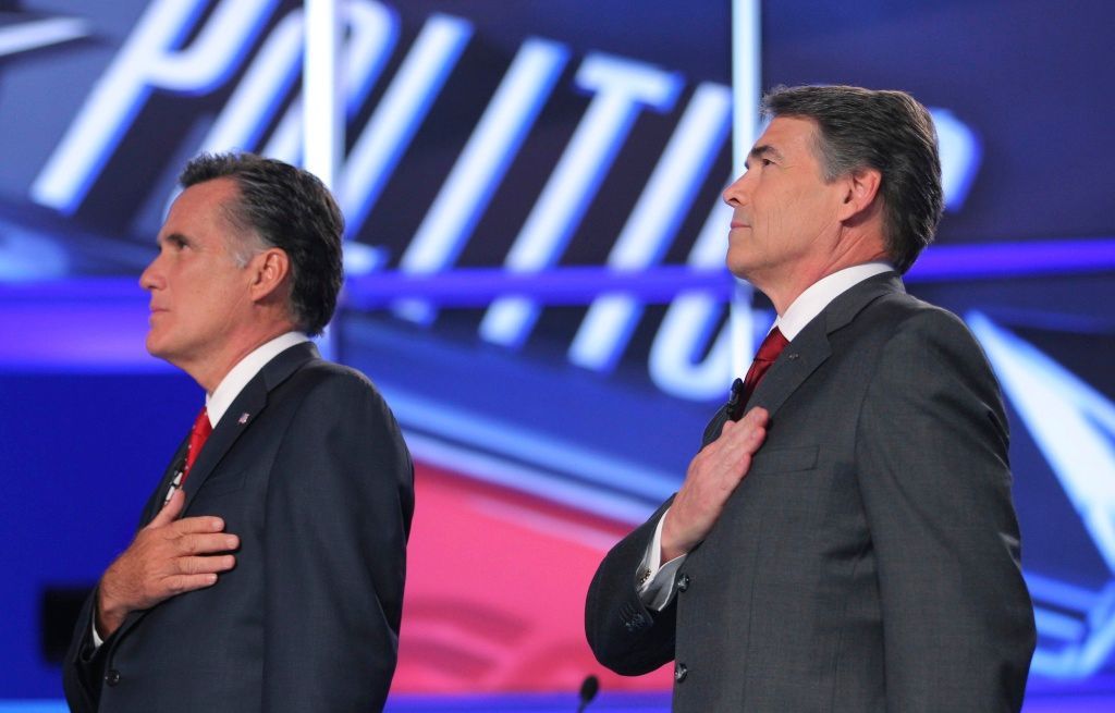 USA - Texaský guvernér Rick Perry na debatě rep.kandidátů na Floridě