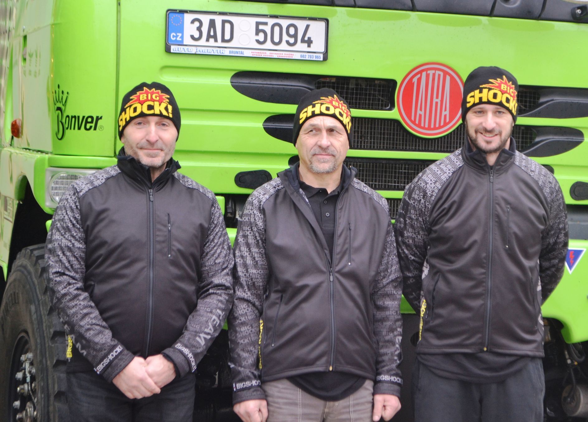 Czech Dakar tým: Tomáš Vrátný a jeho posádka Milan Holáň a Jaroslav Miškolci