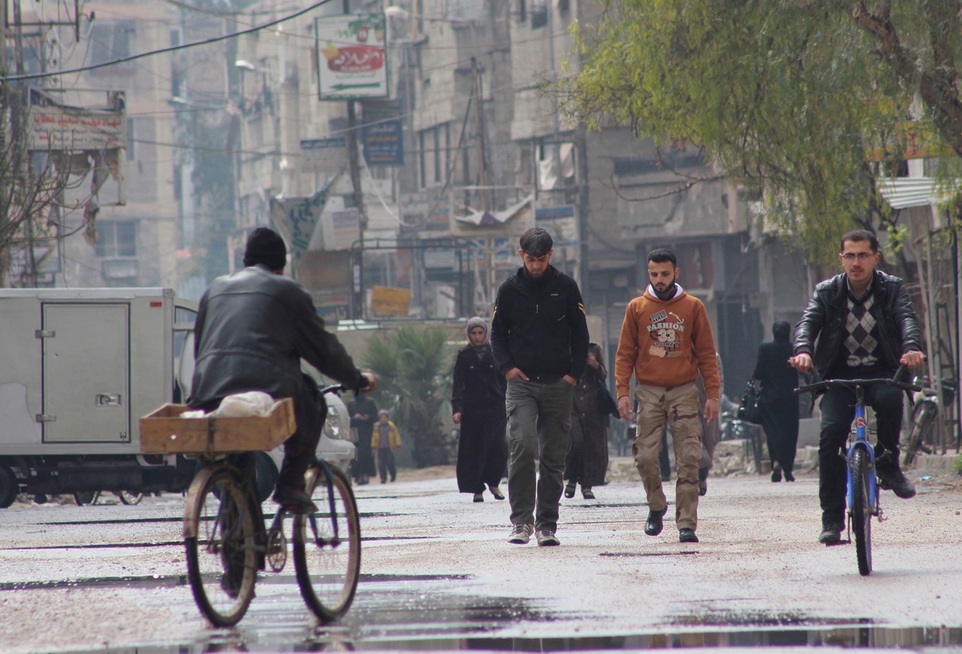Ghouta, předměstí Damašku, březen 2014