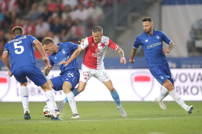 Jan Sýkora ve 3. předkole Ligy mistrů Slavia - Dynamo Kyjev