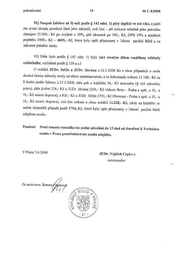 Rozsudek soudce Cepla