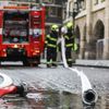 Hasičské cvičení Staroměstská radnice, orloj, Petřín, hasiči, požární cvičení, hasičský záchranný sbor, požár, evakuace