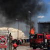 Požár ropné rafinérie v chorvatském Sisaku