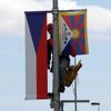 Tibetské vlajky na Evropské