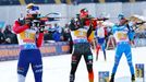 Vítězslav Hornig (vlevo) v závodě smíšených štafet na MS 2025 v Lenzerheide