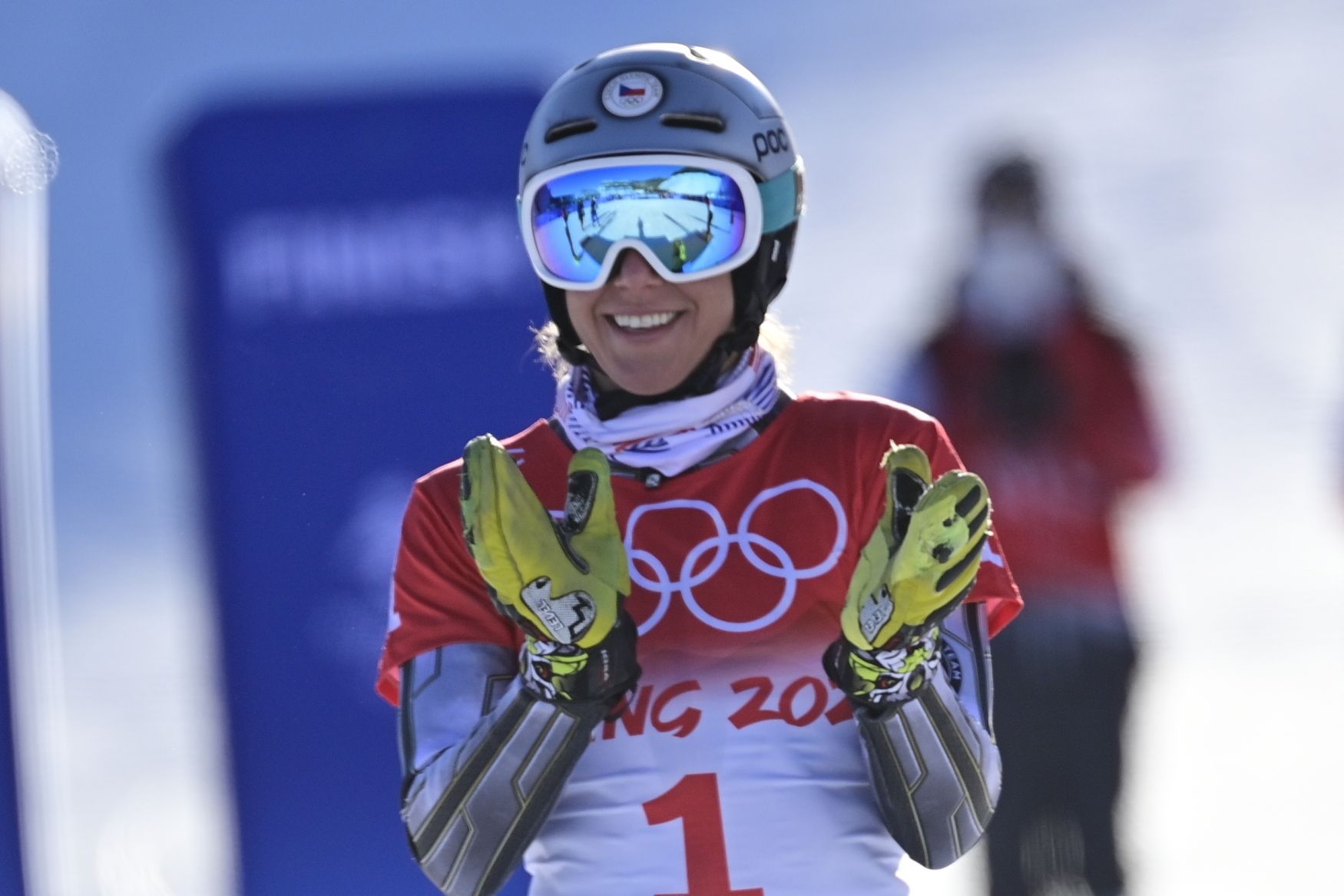 Ester Ledecká obhájila na hrách v Pekingu zlato ze snowboardingu