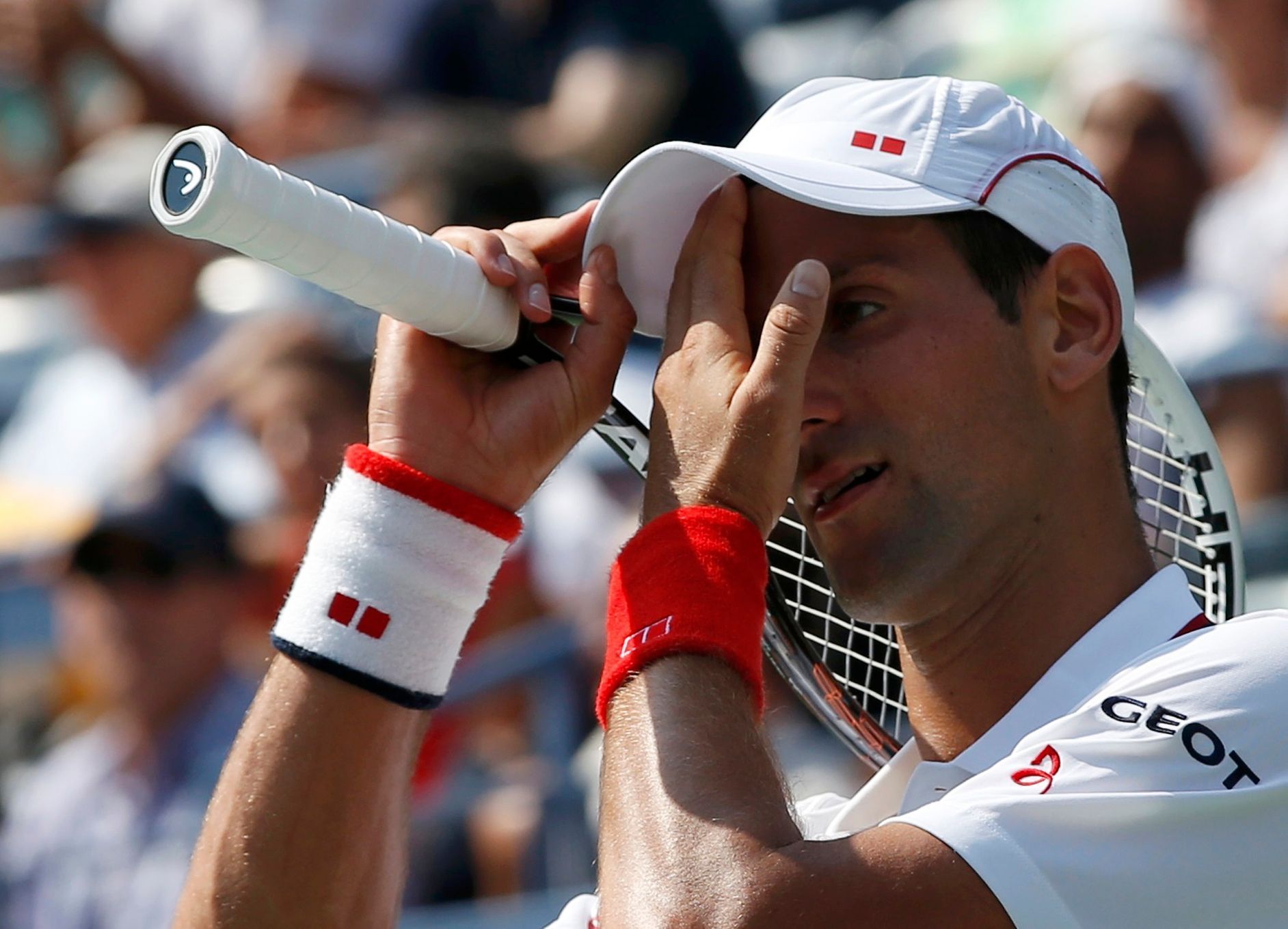 Unavený Novak Djokovič v semifinále US Open 2014