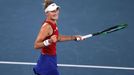 Markéta Vondroušová v semifinále OH 2020 proti Elině Svitolinové