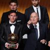 Galavečer FIFA - Zlatý míč pro rok 2012: Lionel Messi, Sepp Blatter a Abby Wambachová