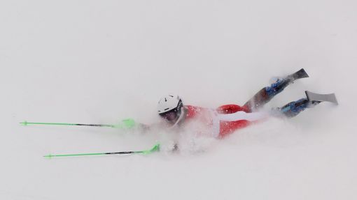 Priska Nuferová padá v kombinačním slalomu na ZOH 2022 v Pekingu