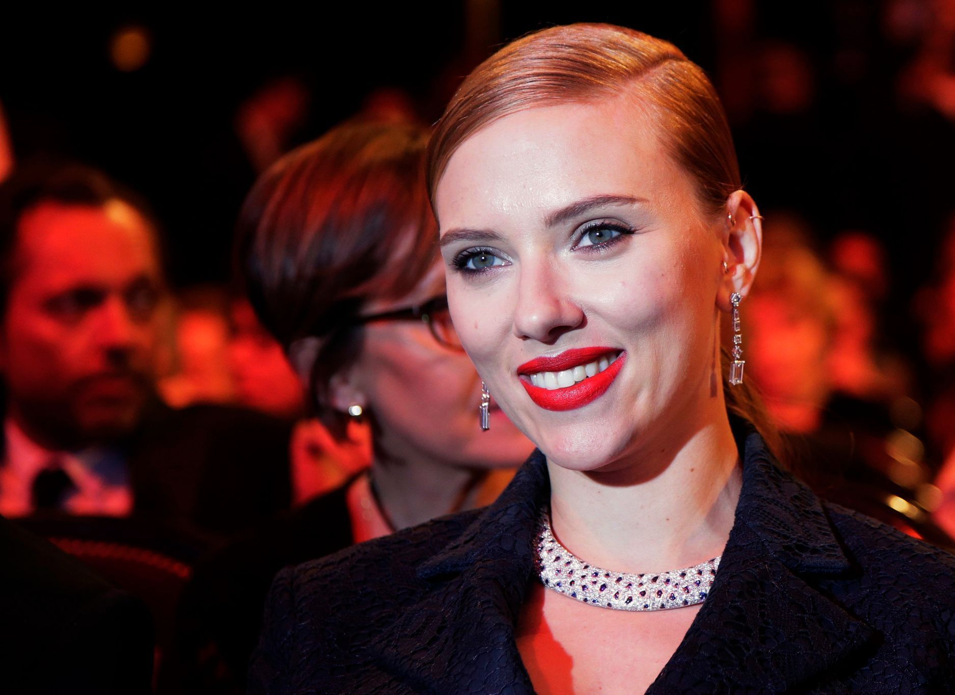 U.S. actress Scarlett Johansson attends the 39th Cesar Awards ceremony in Paris