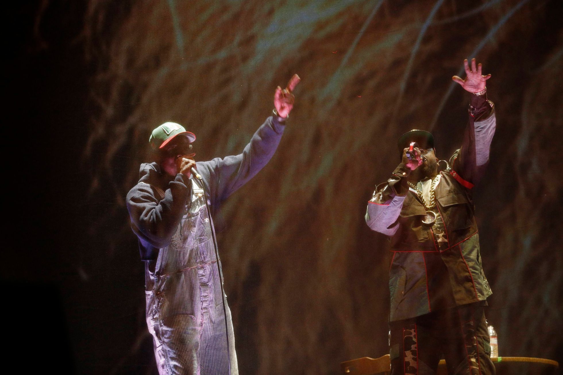 Big Boi and Andre 3000 of Outkast perform at the Coachella Valley Music and Arts Festival in Indio