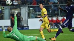 Angel di María Paris St. Germain dává v Lize mistrů gól Anderlechtu Brusel